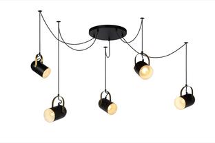 Suspension SWAPP - 5xE27 -  Noir / Métal - Lucide - 45466/05/30