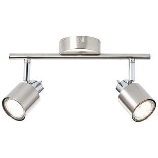 Plafonnier 2 lampes Brilliant Andres Chrome Métal 74513/77