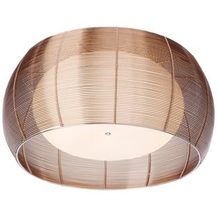 Plafonnier 2 lampes design Brilliant Relax Beige Métal - Verre 61180/53