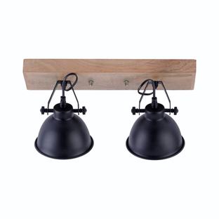 Plafonnier 2 lampes design Leuchten Direkt Samia Noir Métal 11982-18