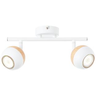 Plafonnier 2 lampes led Brilliant Scan Blanc 01 Métal G59413/75