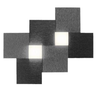 Plafonnier 2 lampes led Grossmann Créo Noir brillant Aluminium 52-770-045