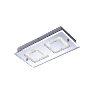 Plafonnier 2 lampes led Leuchten Direkt Lisa Chrome Acier 11571-17