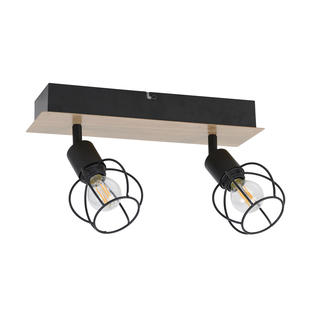 Plafonnier 2 lumières design Corep Owen Noir Métal 656107