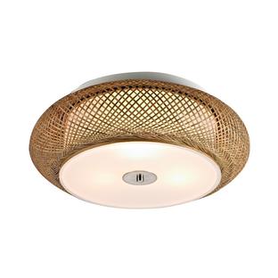 Plafonnier 3 lampes design Lo Select Eoli Bois Bambou A8003/1B
