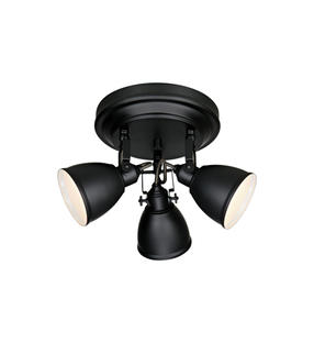 Plafonnier 3 lampes design Markslöjd Fjällbacka Noir Métal 105815