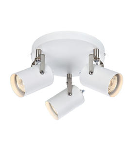 Plafonnier 3 lampes design Markslöjd Key Blanc Métal 106421