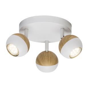 Plafonnier 3 lampes led Brilliant Scan Blanc 01 Métal G59434/75