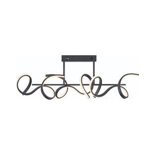 Plafonnier 3 lampes led Leuchten Direkt Curls Noir Aluminium 19032-18