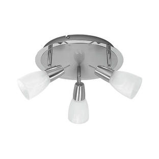 Plafonnier 3 lampes led Leuchten Direkt Julia Gris Métal 11863-55