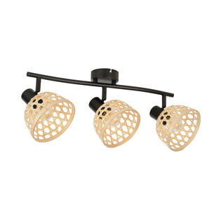 Plafonnier 3 lumières design Corep Kami Noir Métal 656119
