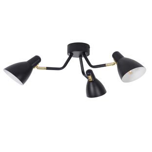 Plafonnier 3 lumières design Corep Marcel Noir Métal 656540