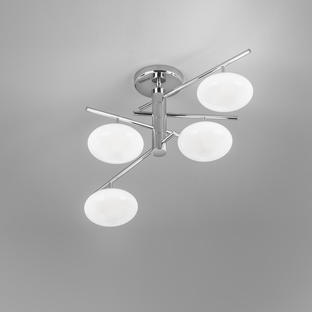 Plafonnier 4 lampes design Metal Lux Dolce Chrome Métal 260.344.02