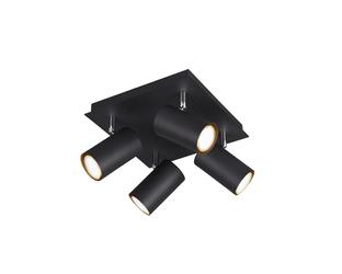 Plafonnier 4 lampes design Trio Marley Noir Métal 802430432