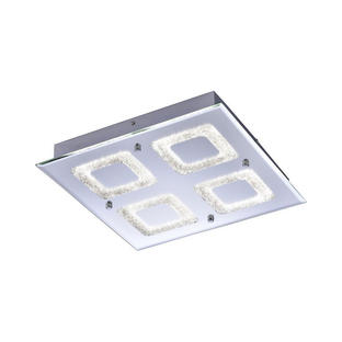 Plafonnier 4 lampes led Leuchten Direkt Lisa Chrome Acier 11572-17