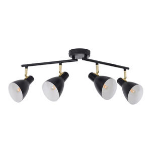 Plafonnier 4 lumières design Corep Marcel Noir Métal 656541