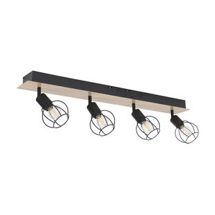Plafonnier 4 lumières design Corep Owen Noir Métal 656111