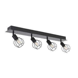 Plafonnier 4 lumières design Corep Owen Noir Métal 656112