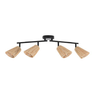 Plafonnier 4 lumières design Corep Playa Noir Métal 656116