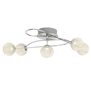 Plafonnier 5 lampes led Brilliant Dajana Chrome Métal G94343/77