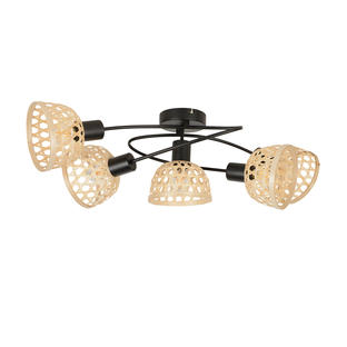 Plafonnier 5 lumières design Corep Kami Noir Métal 656221