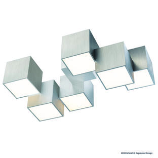 Plafonnier 6 lampes led Grossmann Rocks Gris métallique Aluminium 76-853-072