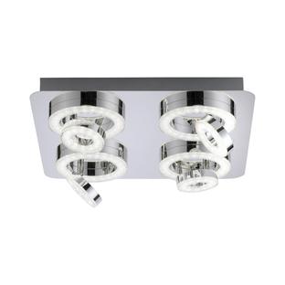 Plafonnier 8 lampes led Leuchten Direkt Lolasmart-Tim Chrome Plastique 14662-17