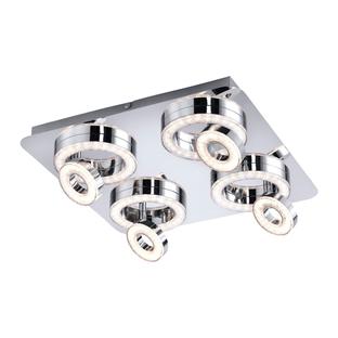 Plafonnier 8 lampes led Leuchten Direkt Tim Chrome Métal 14522-17