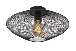 Plafonnier design Lucide Mesh Noir Métal 21123/45/30