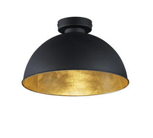 Plafonnier design Trio Jimmy Noir / Or Métal R60121002