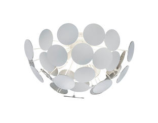 Plafonnier 3 lampes design Trio Discalgo Blanc 01 Métal 609900331