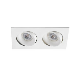 Spot 2 lampes encastré Faro Argon Blanc 01 Aluminium 43403 + 2 x 43065