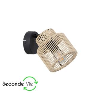 Spot design Cancun Corep - Reconditionnée Lo Retour Noir Métal / Rotin LOL-656556