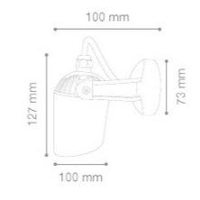 Spot extérieur led Ideal lux Minitommy Blanc résine 096483