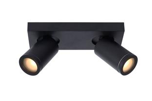 Spot plafond 2 lampes design Lucide Taylor Noir Aluminium 09930/10/30