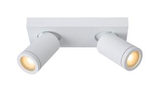 Spot plafond 2 lampes design Lucide Taylor Blanc Aluminium 09930/10/31