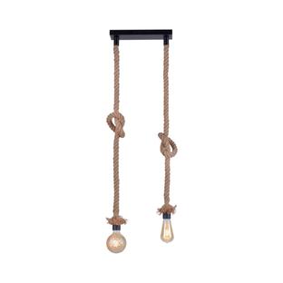 Suspension 2 lampes design Leuchten Direkt Rope Noir Corde 15486-18