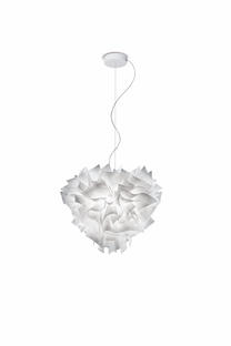 Suspension 2 lampes design Slamp Veli Blanc 01 Technopolymère VEL78SOS0T01BW000