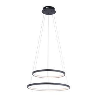 Suspension 2 lampes led Leuchten Direkt Circle Gris anthracite Aluminium 11525-13