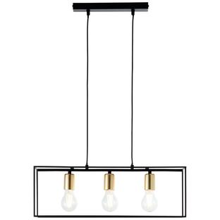 Suspension 3 lampes design Brilliant Arica Noir Métal 92747/06