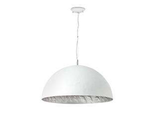 Suspension 3 lampes design Faro Magma Blanc / Argent 28398