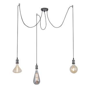 Suspension 3 lampes design Leuchten Direkt Diy Noir Métal 13571-18