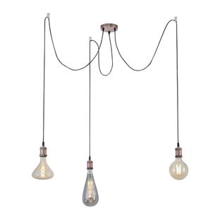 Suspension 3 lampes design Leuchten Direkt Diy Cuivre Métal 13571-20