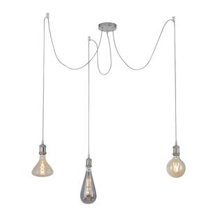 Suspension 3 lampes design Leuchten Direkt Diy Gris Métal 13571-55