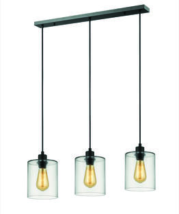 Suspension Ilo Ilo - 3xE27 - Noir / Métal / Verre - Market Set - PR590086
