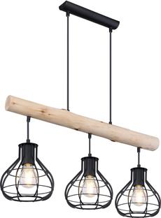 Suspension 3 lumières design Globo Clastra Noir Métal 15388-3H