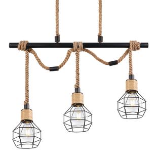 Suspension 3 lumières design Globo Valerie Noir Métal 15419-3