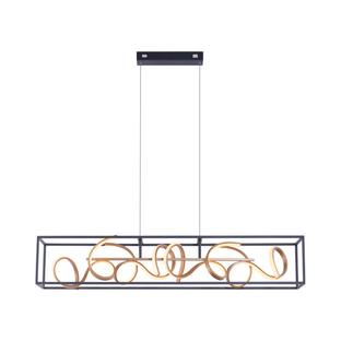 Suspension 4 lampes led Neuhaus Selina Noir Métal 2416-18