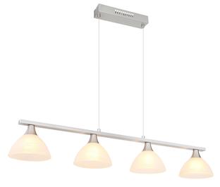 Suspension 4 lumières design Globo Ruben Gris Métal 68618-4