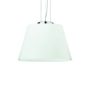 Suspension design Ideal lux Cylinder Blanc 01 Métal - Verre 025438